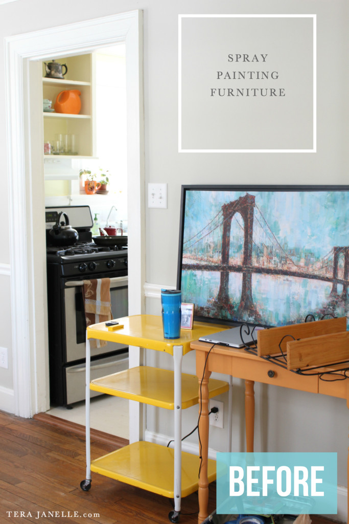 Spray Painting Furniture - TeraJanelle DIY & Interior Design Lynchburg Virginia VA