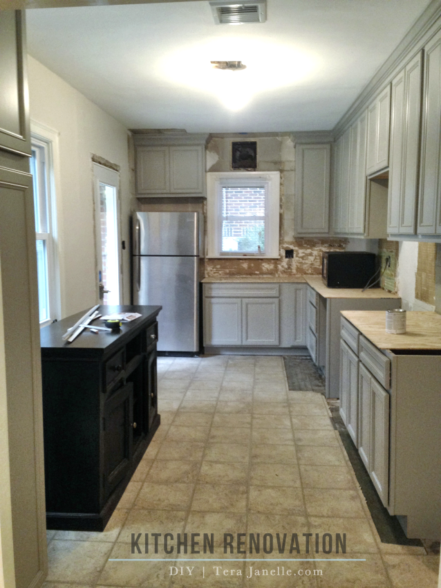 A Traditional Gray and Gold Classic Kitchen Renovation - Diamond Cabinets - DIY Before and After Photos