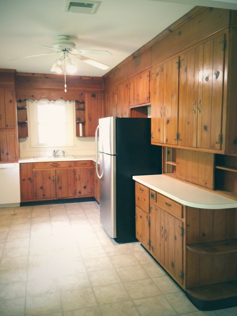 Knotty Pine Kitchen Goes Classic Renovation - Gray Gold Marble