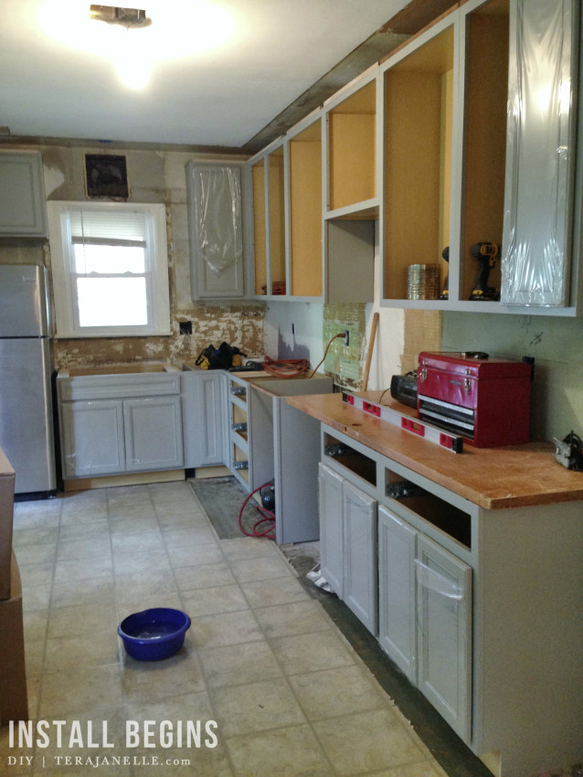 A Traditional Gray and Gold Classic Kitchen Renovation - DIY Before and After Photos