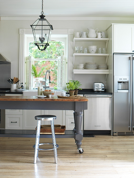 How to build a furniture style kitchen island with pull out garbage and recycling center bins