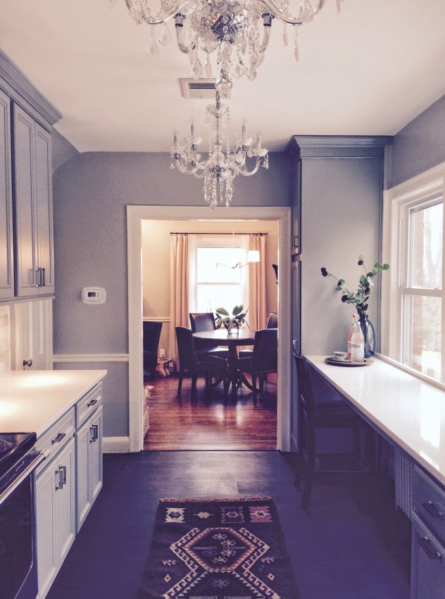 Classic Traditional Gray Gold and Marble Kitchen Renovation - Diamond Cabinets - DIY Before and After Photos