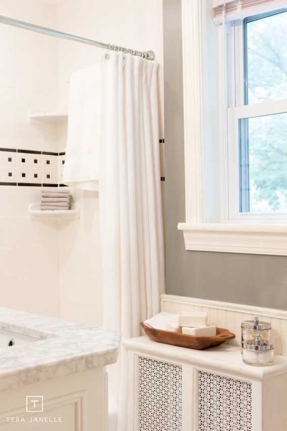 Cape Cod Gray and Marble Bathroom Reveal - Tera Janelle Design