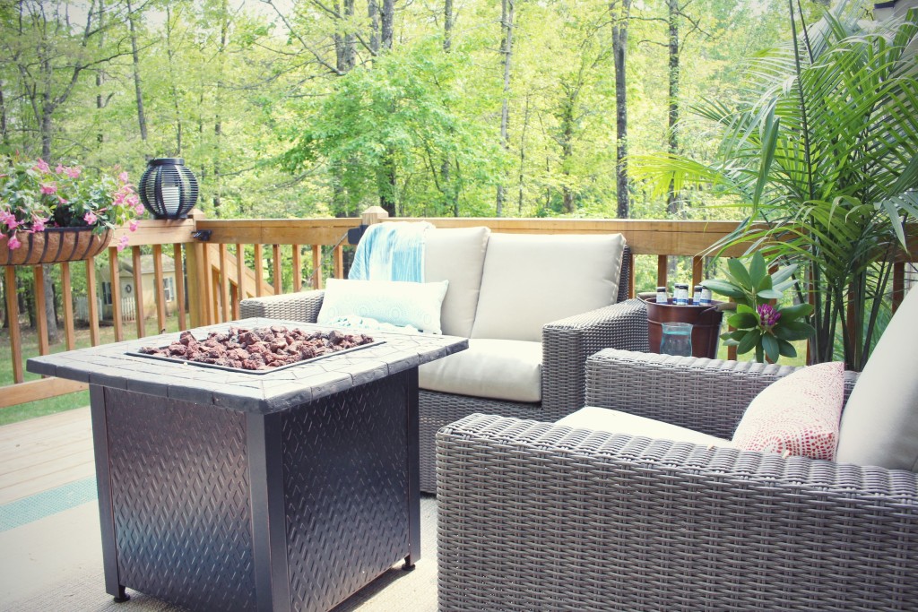 An Outdoor Living Reveal And A Cute Dog, Threshold Heatherstone Patio Furniture