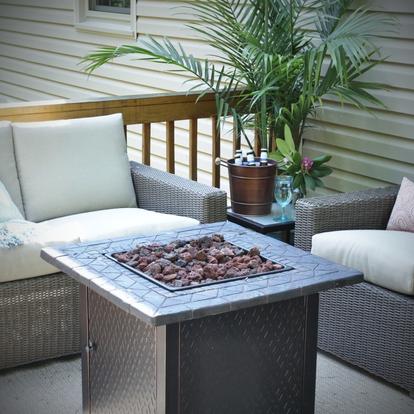 An Outdoor Living Reveal And A Cute Dog, Threshold Heatherstone Patio Furniture